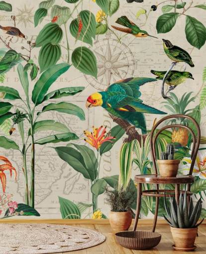 Kingdom of Birds Tapet Mural af Andrea Haase