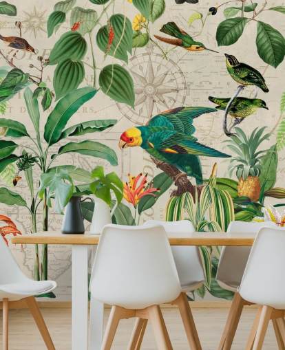 Kingdom of Birds Wallpaper Mural van Andrea Haase
