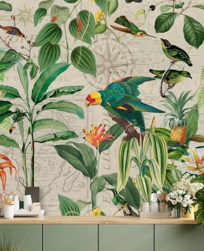 Papier Peint Fresque Le Royaume des Oiseaux par Andrea Haase
