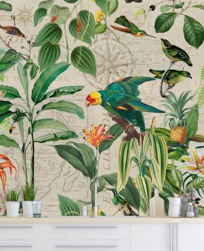Kingdom of Birds Wallpaper Mural by Andrea Haase