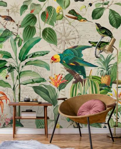 Rike of Birds Bakgrunn Mural av Andrea Haase Rike of Birds Bakgrunn Mural av Andrea Haase