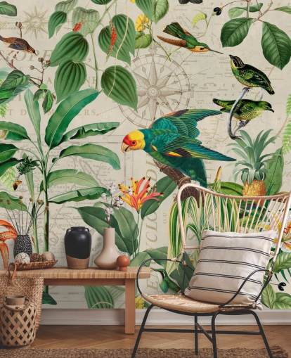 Kingdom of Birds Tapet Mural af Andrea Haase Kingdom of Birds Tapet Mural af Andrea Haase