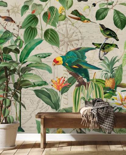 Kingdom of Birds Wallpaper Mural by Andrea Haase