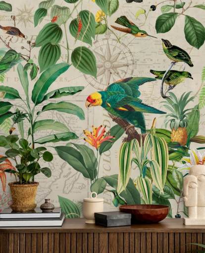 Papier Peint Fresque Le Royaume des Oiseaux par Andrea Haase