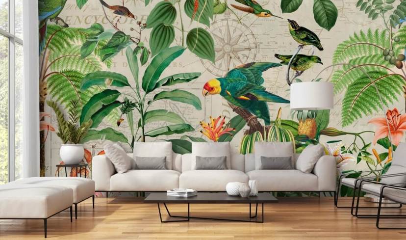 Kingdom of Birds Wallpaper Mural by Andrea Haase