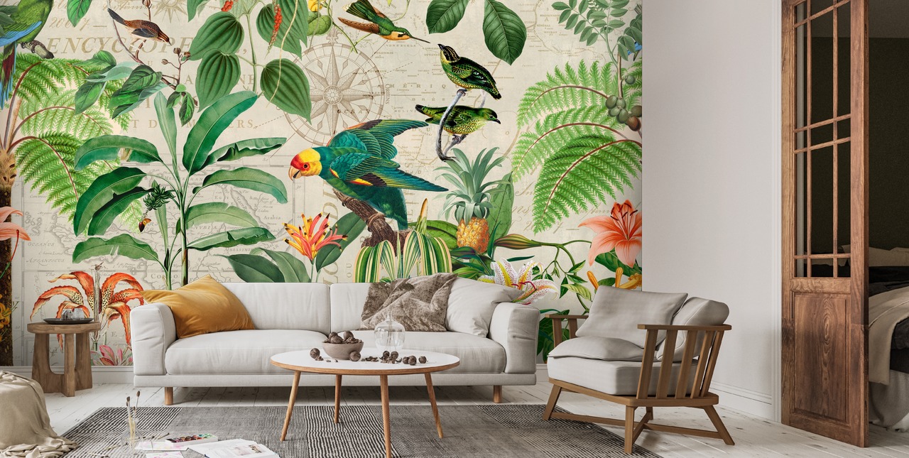 3D Parrot Butterfly 969 Andrea Haase Ceiling Wallpaper Murals