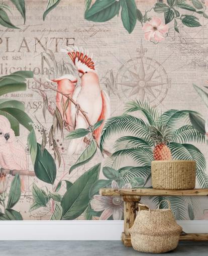 Papier Peint Fresque Cockatoo Vintage