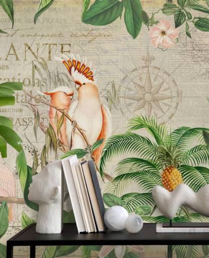 Decorazione murale con giungla di cacatua nostalgici di Andrea Haase