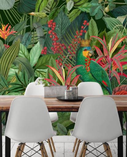 Parrot King Wall Mural by Andrea Haase