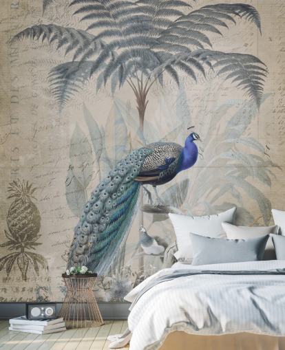 Peacock Jungle Wallpaper af Andrea Haase