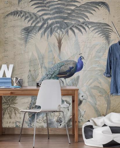 Peacock Jungle Wallpaper by Andrea Haase