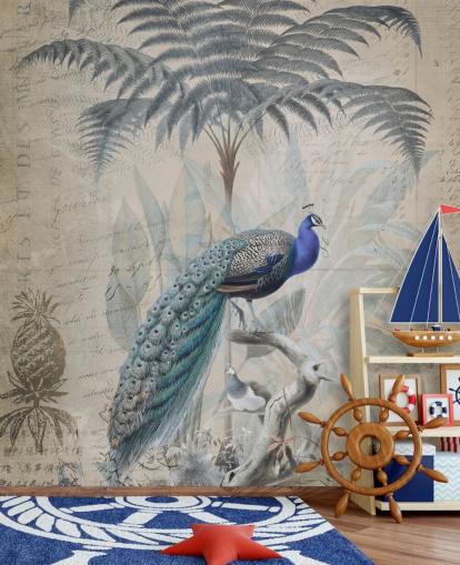 Peacock Jungle Wallpaper by Andrea Haase