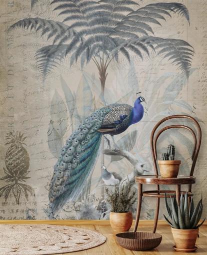 Papel de parede Peacock Jungle por Andrea Haase