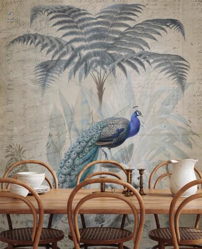 Peacock Jungle Wallpaper af Andrea Haase
