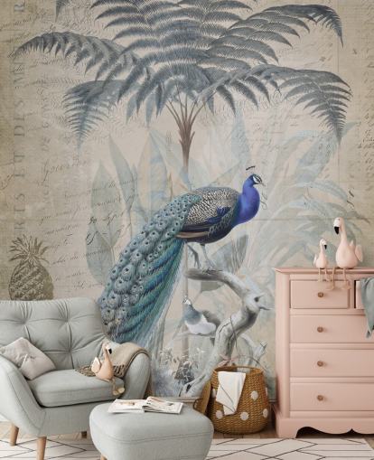 Peacock Jungle Wallpaper by Andrea Haase