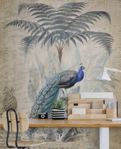 Peacock Jungle Wallpaper af Andrea Haase Peacock Jungle Wallpaper af Andrea Haase