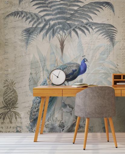 Peacock Jungle Wallpaper by Andrea Haase