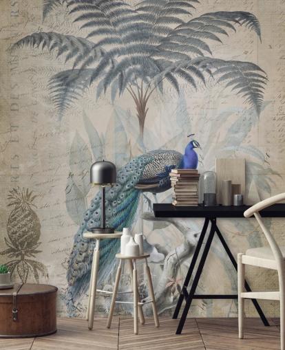 Peacock Jungle Wallpaper by Andrea Haase