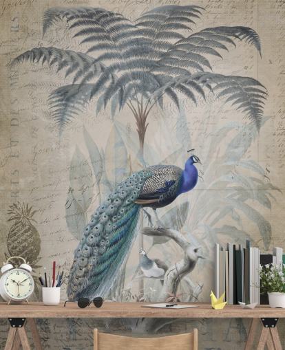 Fondo de pantalla de la selva de pavo real de Andrea Haase