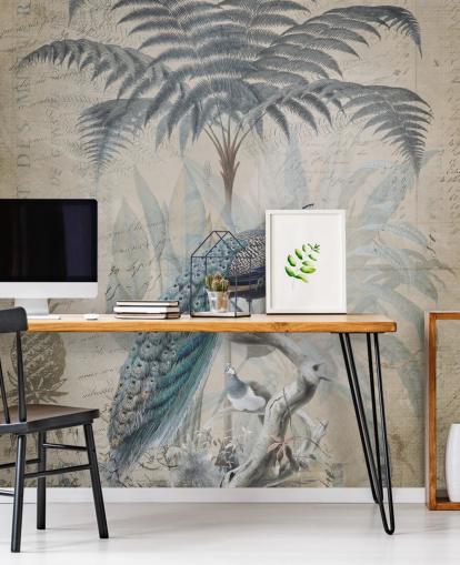 Peacock Jungle Behang van Andrea Haase