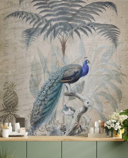 Papel de parede Peacock Jungle por Andrea Haase