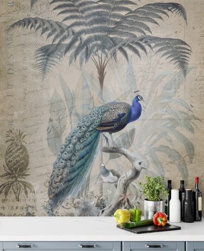 Papel de parede Peacock Jungle por Andrea Haase