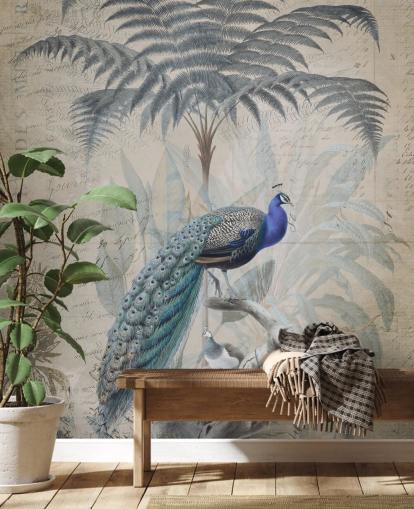 Peacock Jungle Wallpaper by Andrea Haase Peacock Jungle Wallpaper by Andrea Haase
