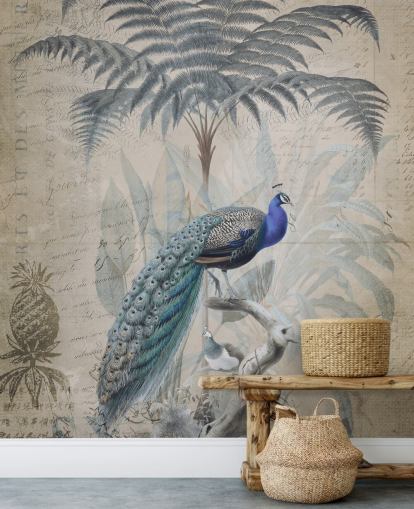 Peacock Jungle Wallpaper by Andrea Haase