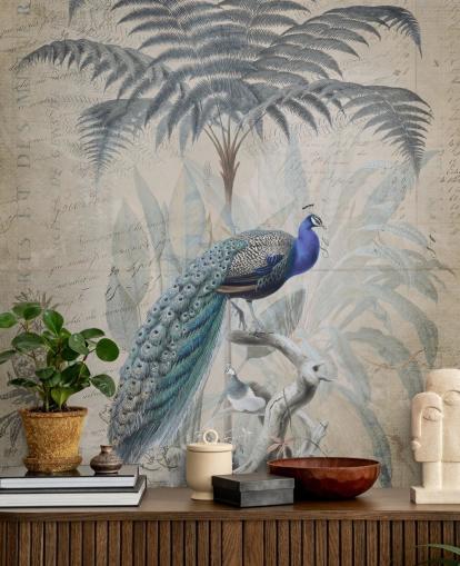 Papier peint Peacock Jungle par Andrea Haase Papier peint Peacock Jungle par Andrea Haase