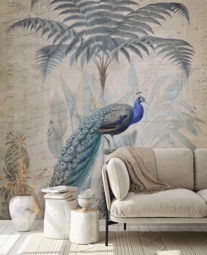 Peacock Jungle Wallpaper by Andrea Haase