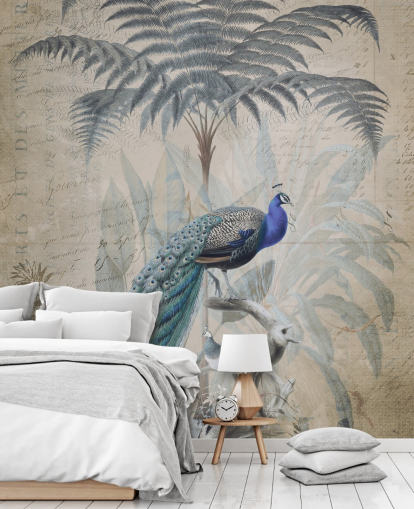 Peacock Jungle Behang van Andrea Haase Peacock Jungle Behang van Andrea Haase