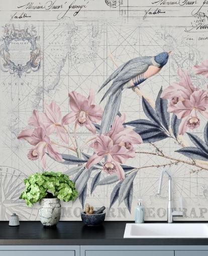 Decorazione murale «Il viaggio della scoperta degli uccelli» Decorazione murale «Il viaggio della scoperta degli uccelli»