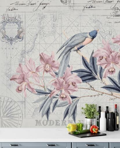 Fuglene Voyage af Discovery Mural Fuglene Voyage af Discovery Mural