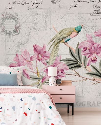 Decorazione murale con il viaggio della scoperta