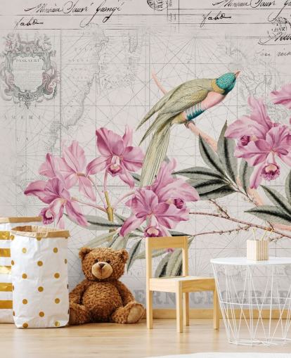 Decorazione murale con il viaggio della scoperta