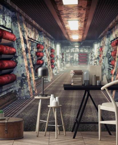 Papel de parede do corredor da nave espacial Papel de parede do corredor da nave espacial