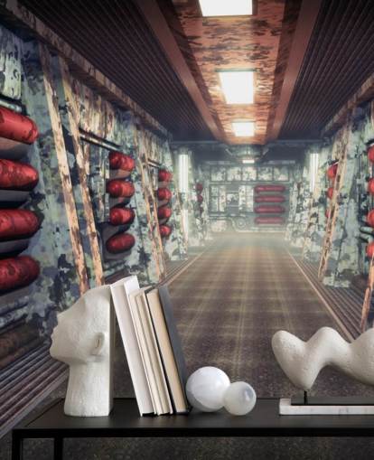 Papel de parede do corredor da nave espacial