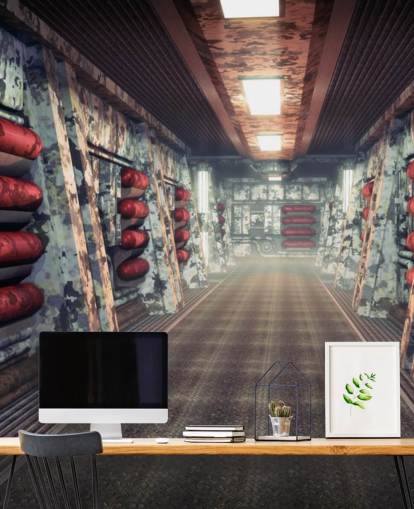 Rumfartøjer Coridoor Baggrund Rumfartøjer Coridoor Baggrund