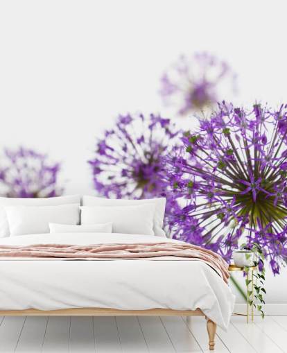 Carta da parati viola Allium Flower