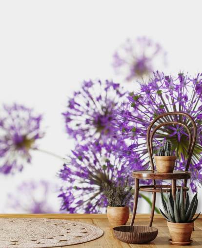 Paars Allium bloem behang