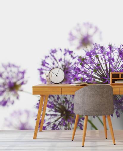 Paars Allium bloem behang