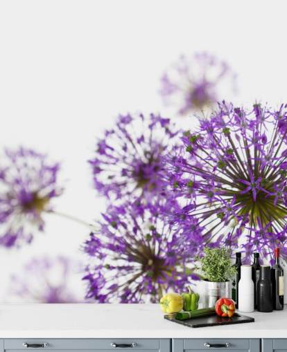 Carta da parati viola Allium Flower Carta da parati viola Allium Flower