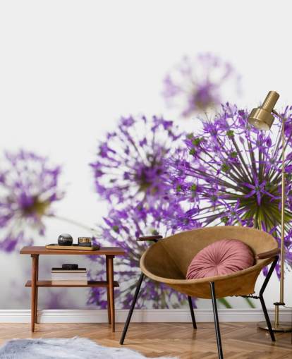 Papier Peint Fleur Violet Allium