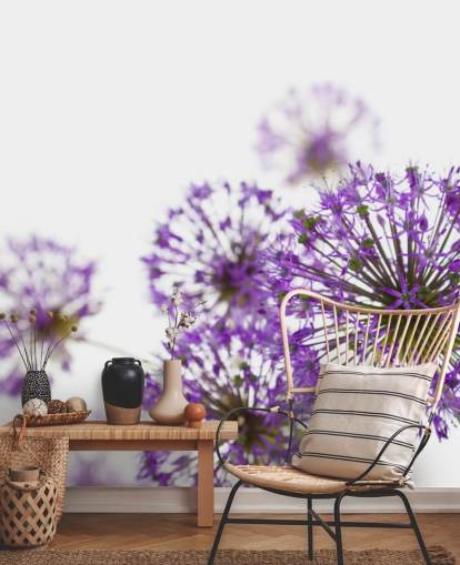 Papel de Parede Purple Allium Flower