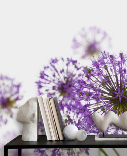 Lila Allium-Blumen-Tapete