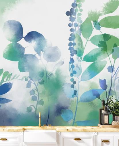 Mural Primavera orgánica intensa de Katy Clemmans