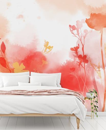 Warm Radiance Wall Mural by Katy Clemmans