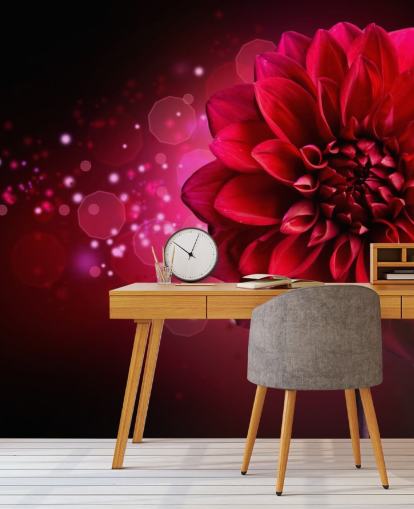 Papier peint Big Red Dahlia Flower