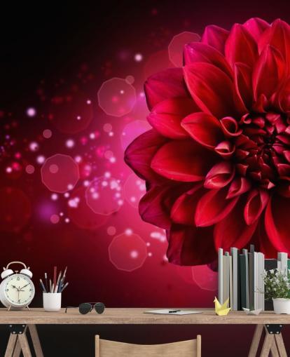 Papier peint Big Red Dahlia Flower