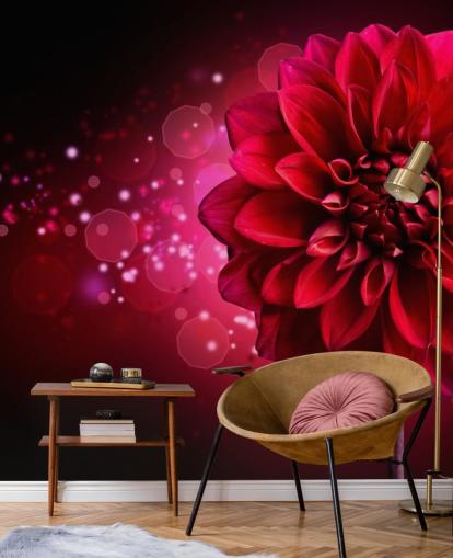 Papier peint Big Red Dahlia Flower